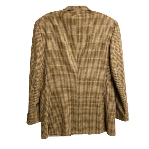 SAMUELSHON Wool Button Front Blazer Brown Tan 39R - Picture 5 of 11